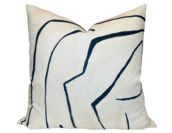 Kelly Wearstler Graffito Pillow Cover in Linen Onyx