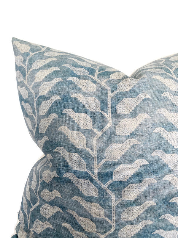 Folio Pillow Cover in Lake Blue