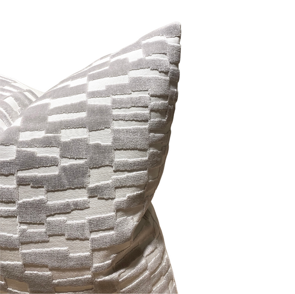 Mod Velvet Pillow Cover in Grey