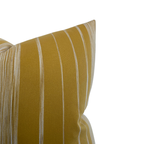 Fanning Striped Pillow Cover in Mustard