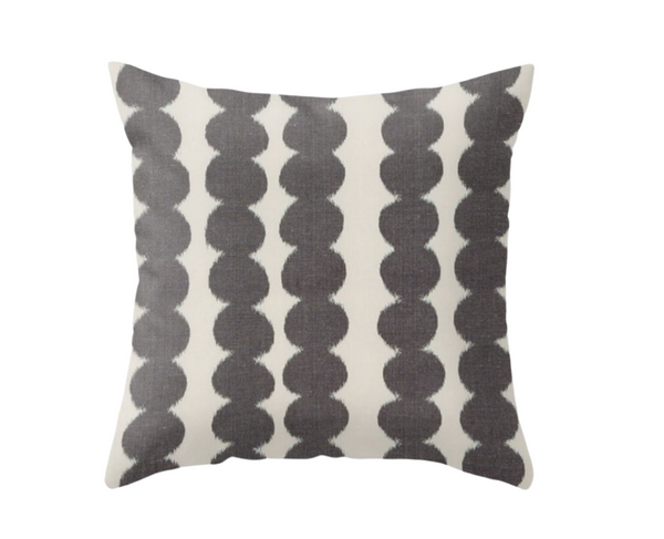 Schumacher Full Circle Pillow Cover in Faded Black