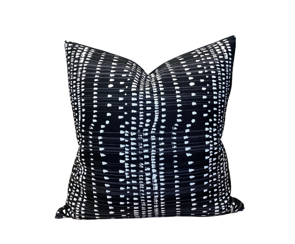 Ready to Ship, 18x18 Cape Town Pillow Cover in Black