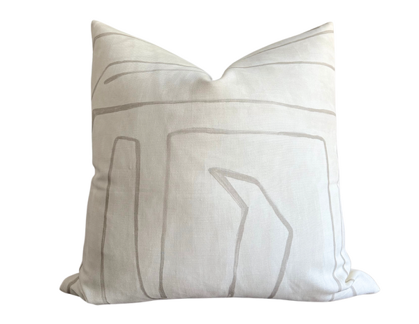 Kelly Wearstler Graffito Pillow Cover in Parchment