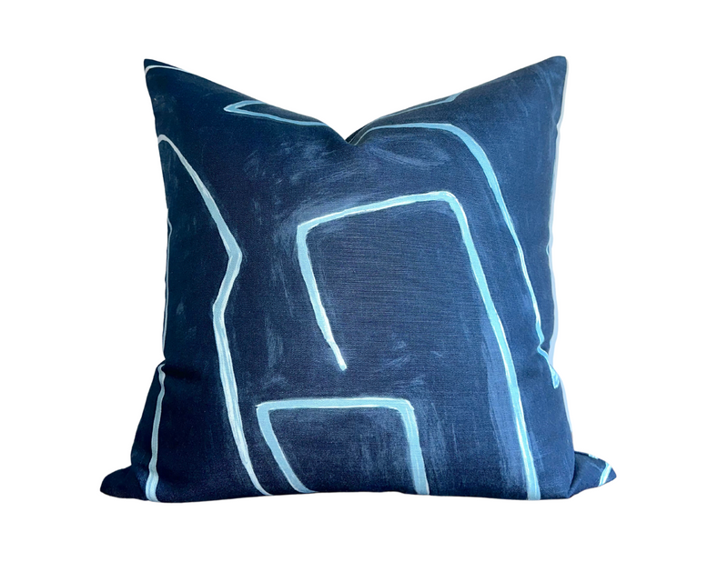 Kelly Wearstler Graffito Pillow Cover in Navy