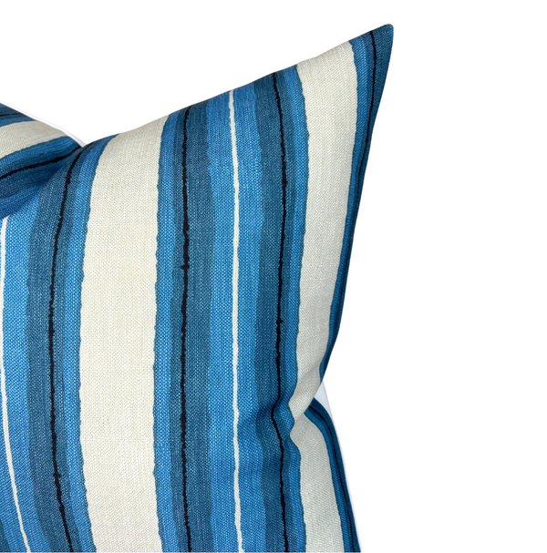 Kelly Wearstler Shoreline Pillow Cover in Pacific Blue, Indoor Outdoor Pillows