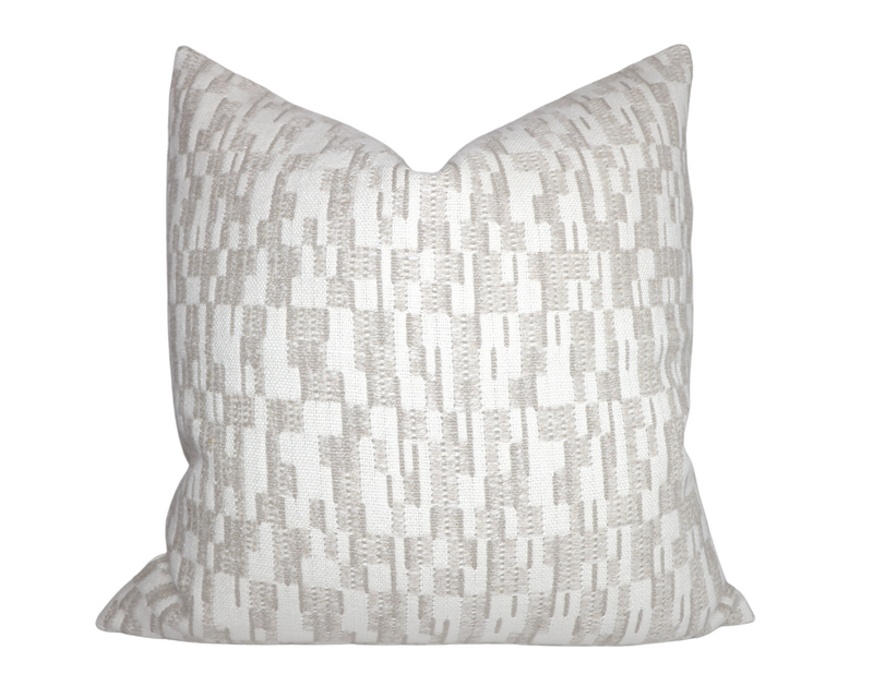 Saya Pillow Cover in Beige, Designer Pillows