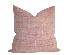 Elin Check Woven Pillow Cover in Brick