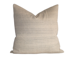 Kora Stripe Pillow Cover in Taupe, Kufri Textiles