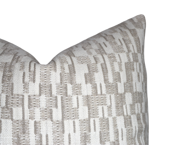 Saya Pillow Cover in Beige, Designer Pillows