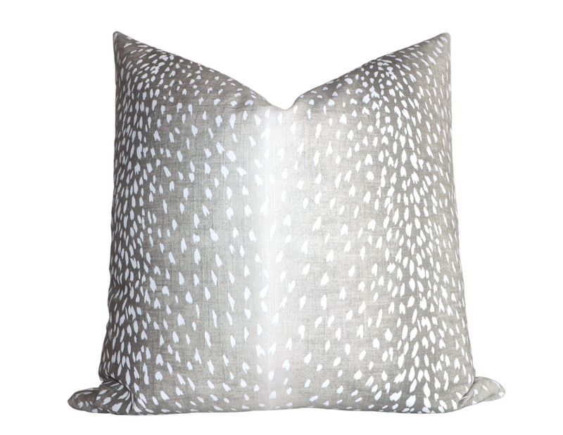 Antelope Pillow Cover in Light Grey