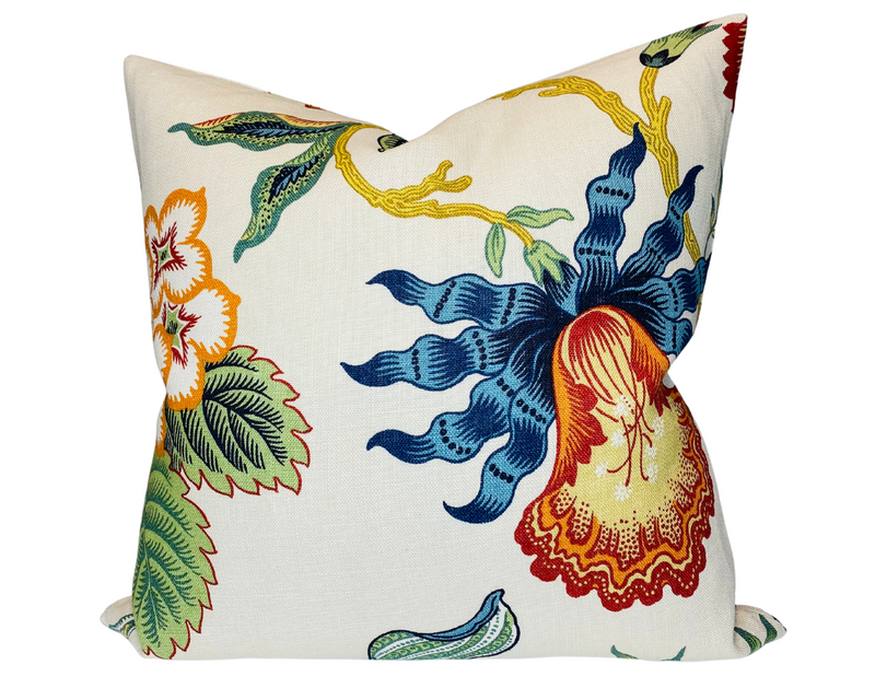 Schumacher Hothouse Flowers Pillow Cover in Spark