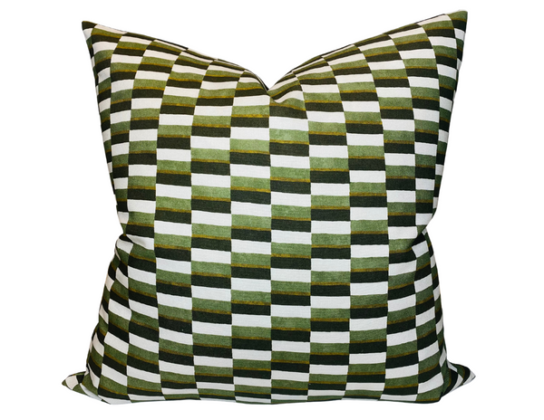 Odon Pillow Cover in Green, Designer Pillows