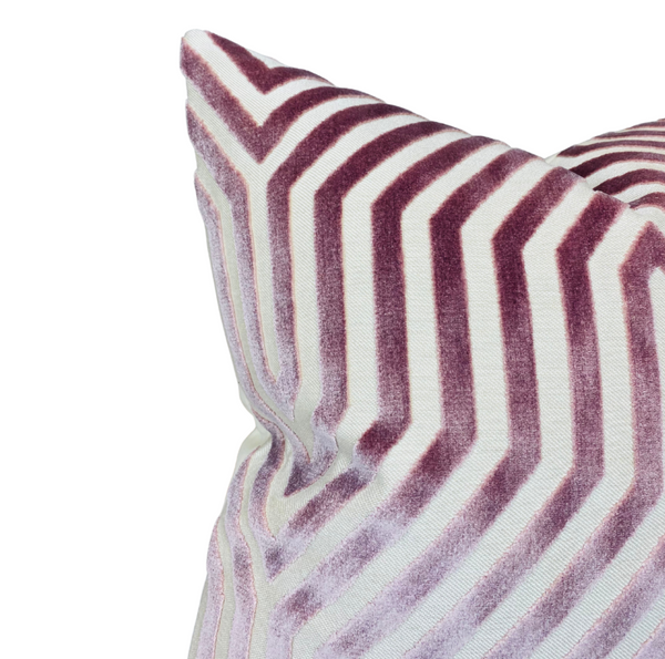 Schumacher Vanderbilt Velvet Pillow Cover in Lilac