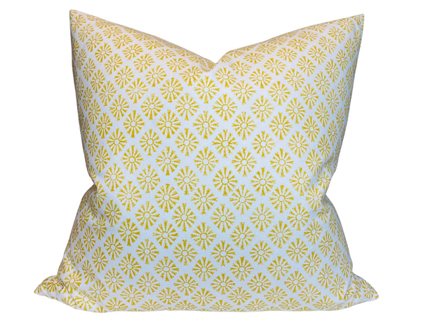 Sunburst Pillow Cover in Yellow