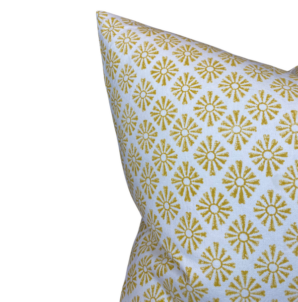 Sunburst Pillow Cover in Yellow