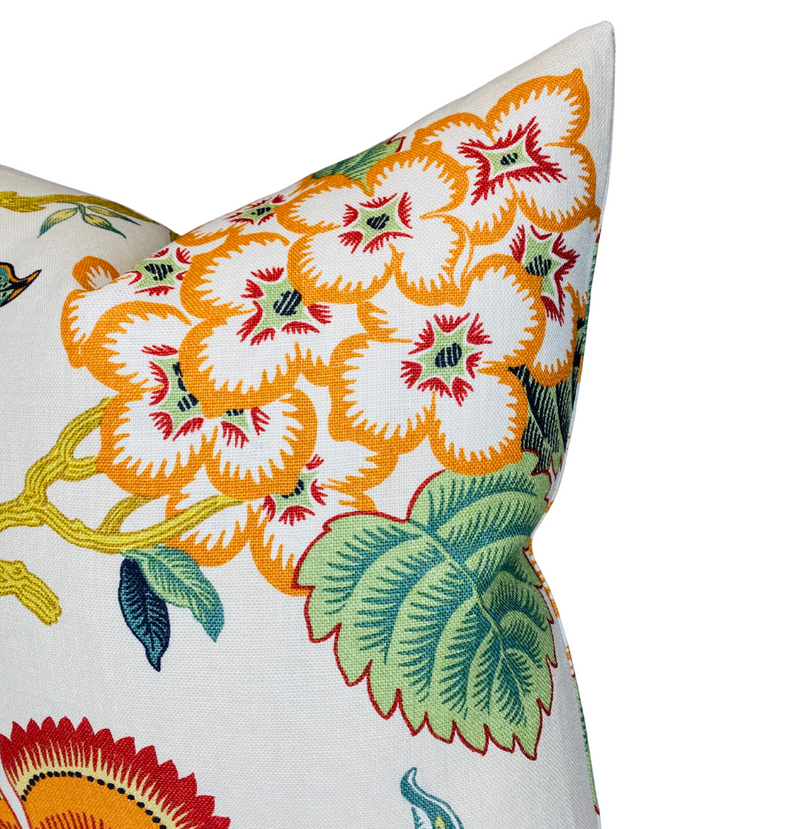 Schumacher Hothouse Flowers Pillow Cover in Spark