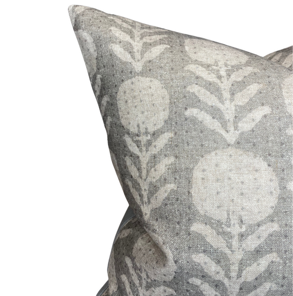 Clay McLaurin Zinnia Pillow Cover in Sand Grey