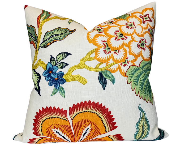 Schumacher Hothouse Flowers Pillow Cover in Spark