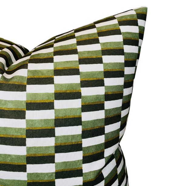 Odon Pillow Cover in Green, Designer Pillows