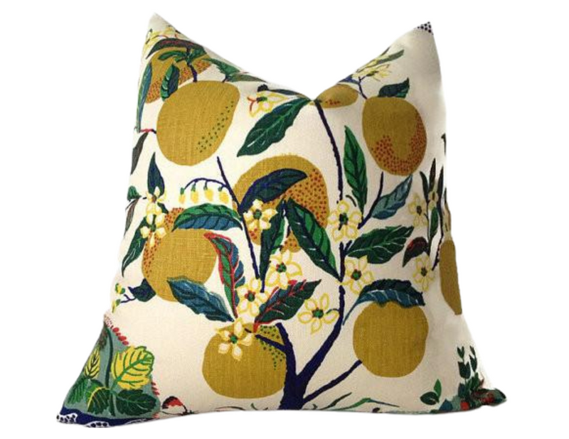 Schumacher Citrus Garden Pillow Cover