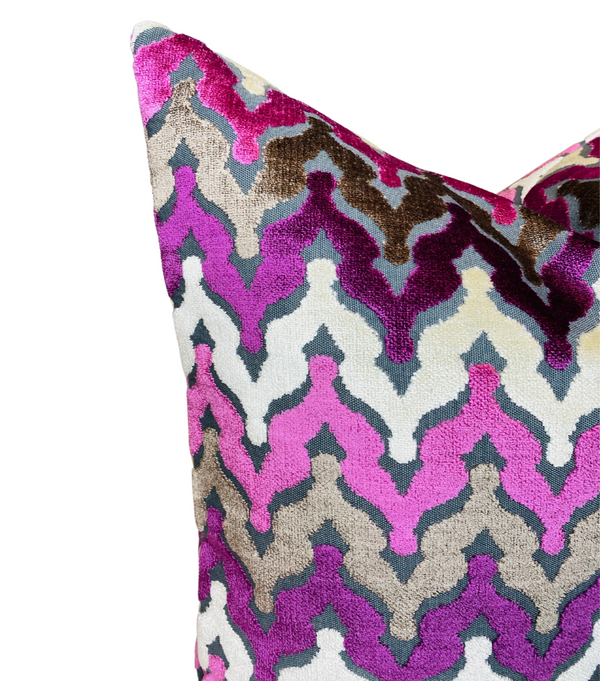 Crestwood Mini Velvet Pillow Cover in Magenta