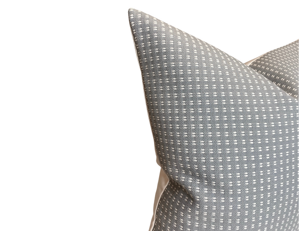 Biloba Pillow Cover in Steel Grey