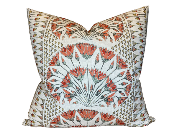 Cairo Pillow Cover in Coral