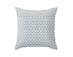 Schumacher Hickox Woven Pillow Cover in Sky Blue