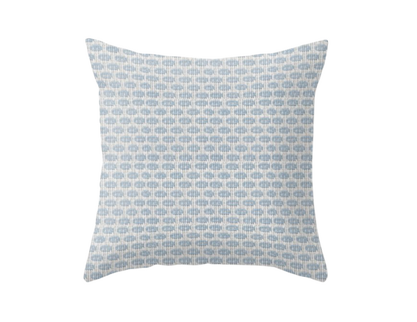 Schumacher Hickox Woven Pillow Cover in Sky Blue