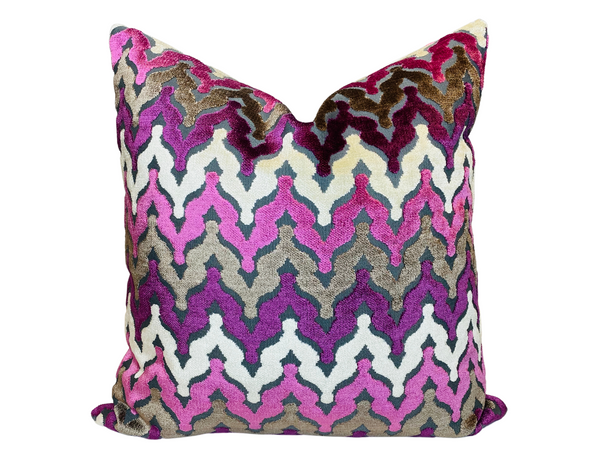 Crestwood Mini Velvet Pillow Cover in Magenta