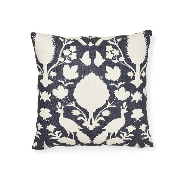 Schumacher Chenonceau Pillow Cover in Charcoal