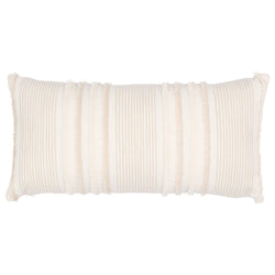 Schumacher Billy Embroidered Pillow Cover in Natural, Indoor Outdoor Pillow