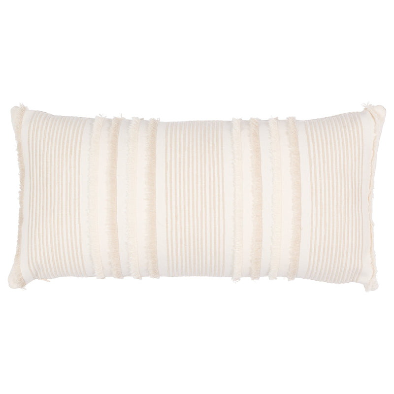 Schumacher Billy Embroidered Pillow Cover in Natural, Indoor Outdoor Pillow