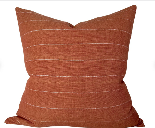 Ready to Ship, 20x20 Woven Pillow Cover in Rust