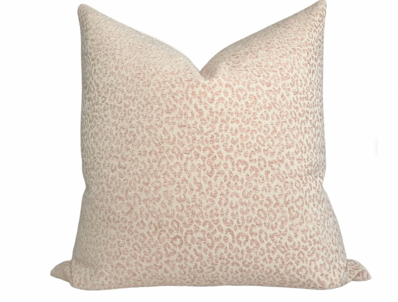 Ready to Ship, 22x22 Spotted Pillow Cover in Blush Pink