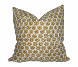 Ready to Ship, 20x20 Lyon Pillow Cover in Saffron