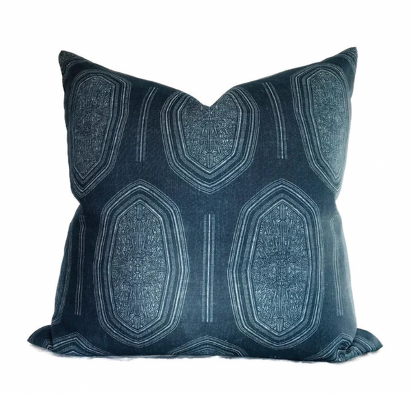 Ready to Ship, 12x36, Kamba Pillow Cover in Indigo