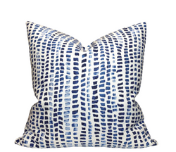 Ready to Ship, 22x22 Mosaic Pillow Cover in Blue