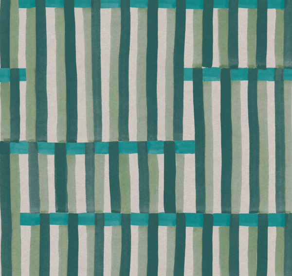 Anni Stripe Pillow Cover in Green