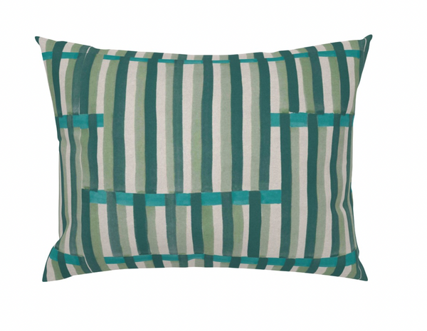 Anni Stripe Pillow Cover in Green