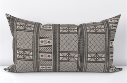 Peter Dunham Masai Pillow Cover in Charcoal on Natural