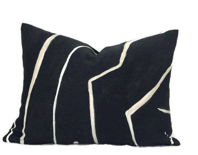 Kelly Wearstler Graffito Pillow Cover in Onyx Beige