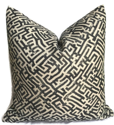 Byant Pillow Cover in Charcoal