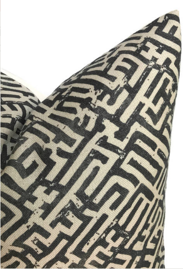 Byant Pillow Cover in Charcoal