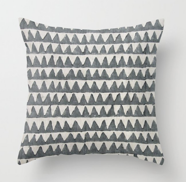 Pyramids Pillow Cover in Slate, Walter G Textiles