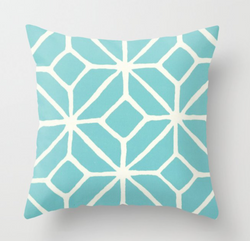 Schumacher Trina Turk Trellis Print Pillow Cover in Pool