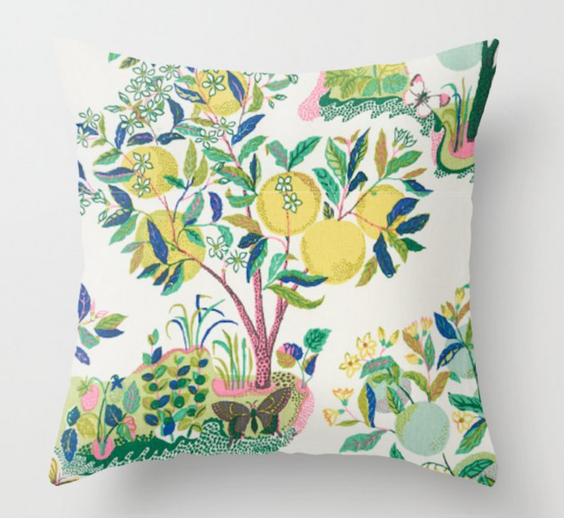 Schumacher Citrus Garden Pillow Cover in Lime