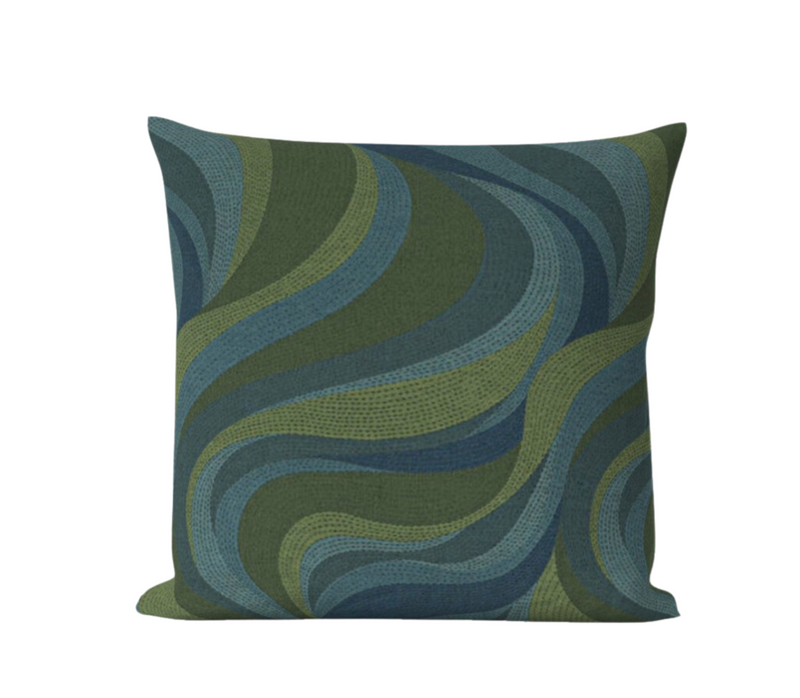 Passage Woven Pillow Cover in Lagoon Blue