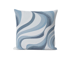 Passage Woven Pillow Cover in Waterfall Blue