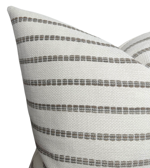 Oak Creek Stripe Pillow Cover in Brown